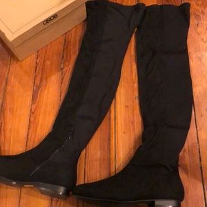 Black over the knee ASOS boots